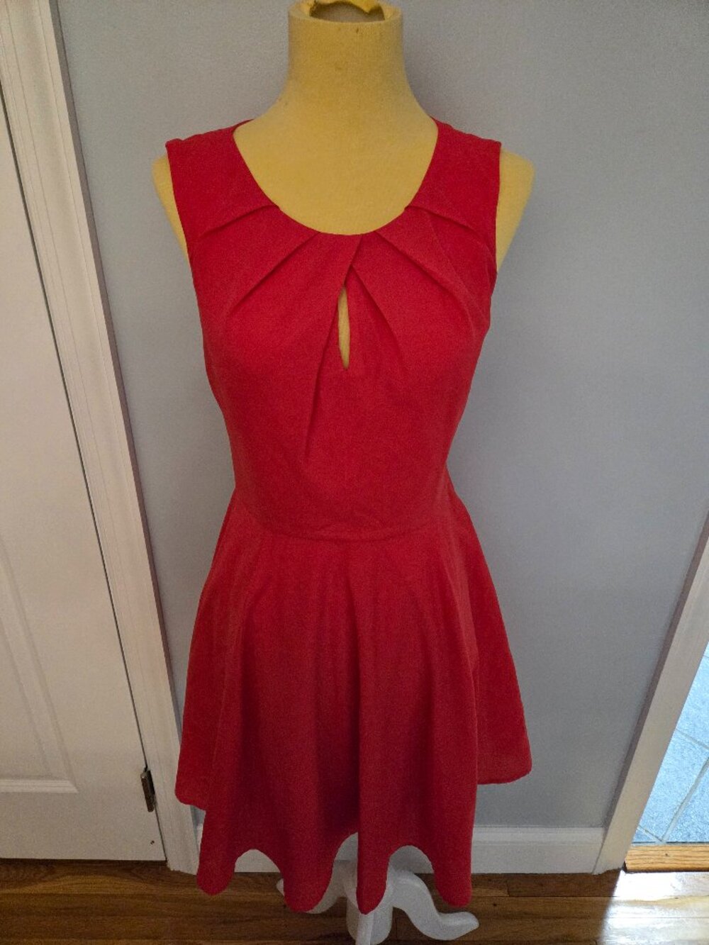 Express Keyhole Orange Red Coral Dress